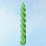 candle - spiral beeswax tapers: fresh green