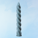 candle - spiral beeswax tapers: petrol blue