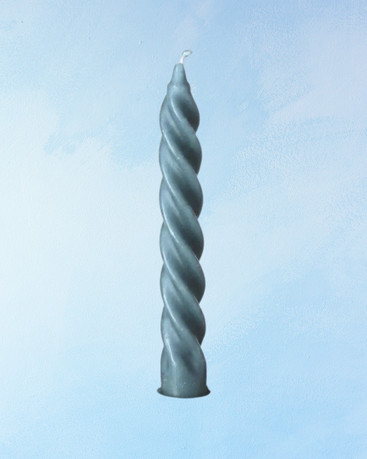candle - spiral beeswax tapers - petrol blue