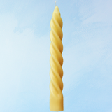 candle - spiral beeswax tapers: natural yellow