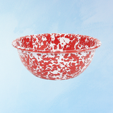 enamelware - cereal bowl - red splatter