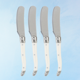 four piece spreader knife set - faux ivory