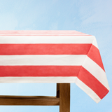 tablecloth - st. tropez red stripe