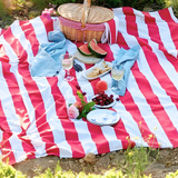 tablecloth - st. tropez red stripe