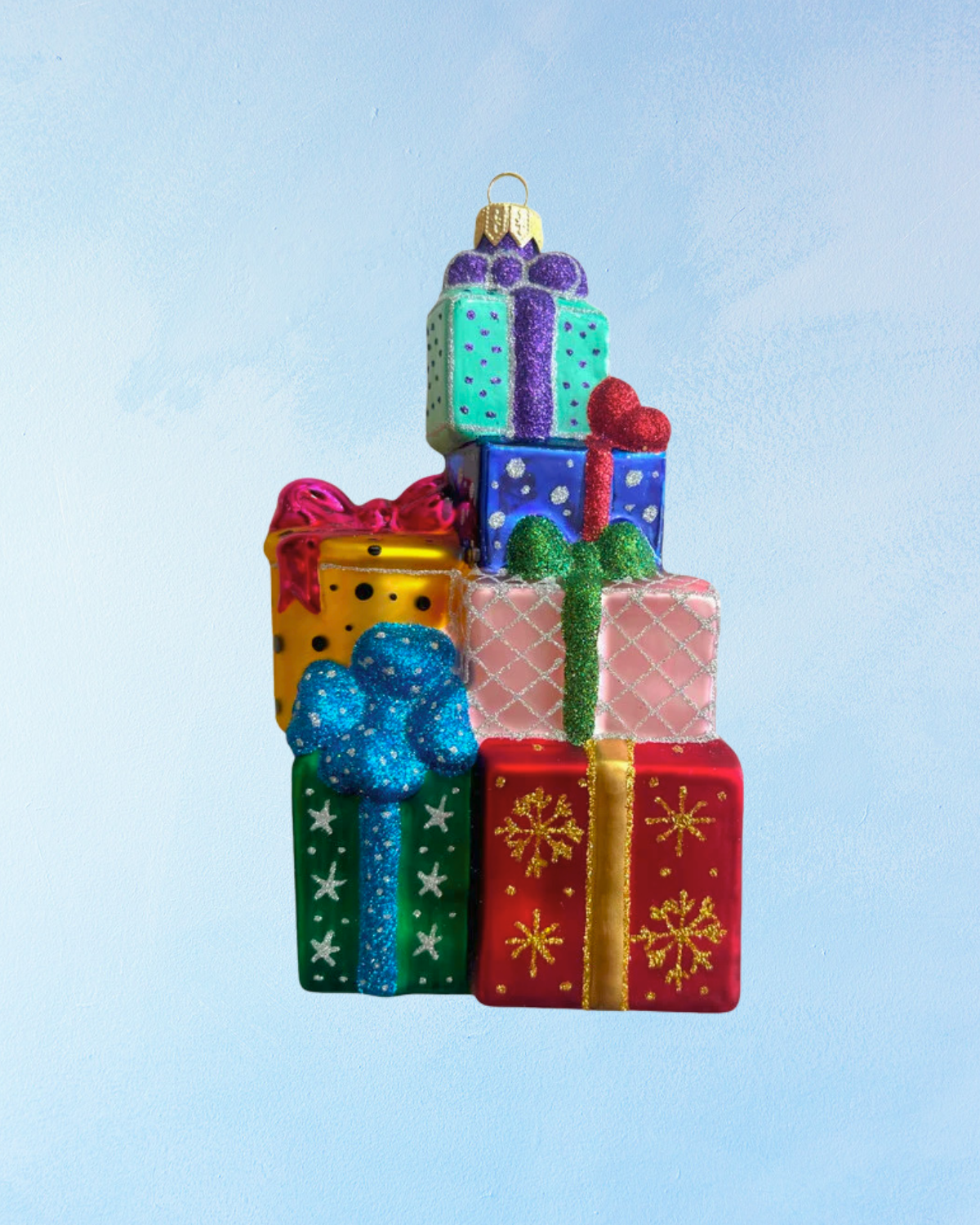 ornament - towering gift stack