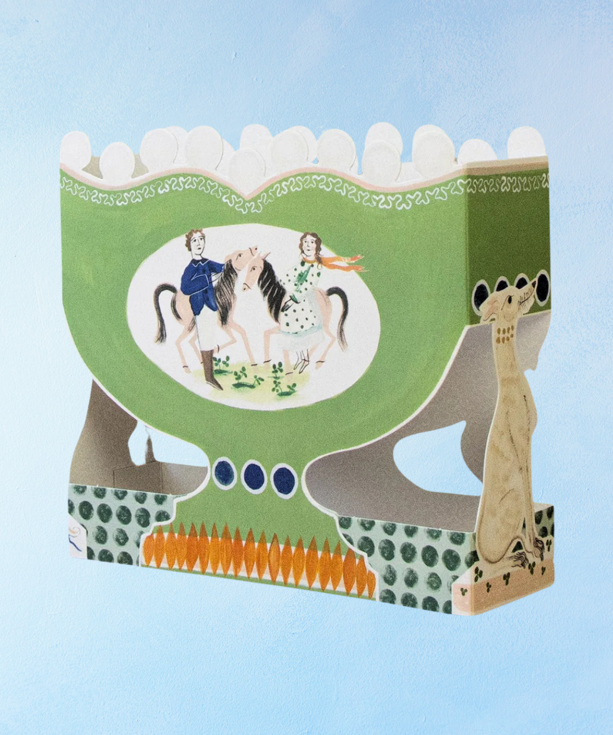 greeting card - stand-up roaming horses