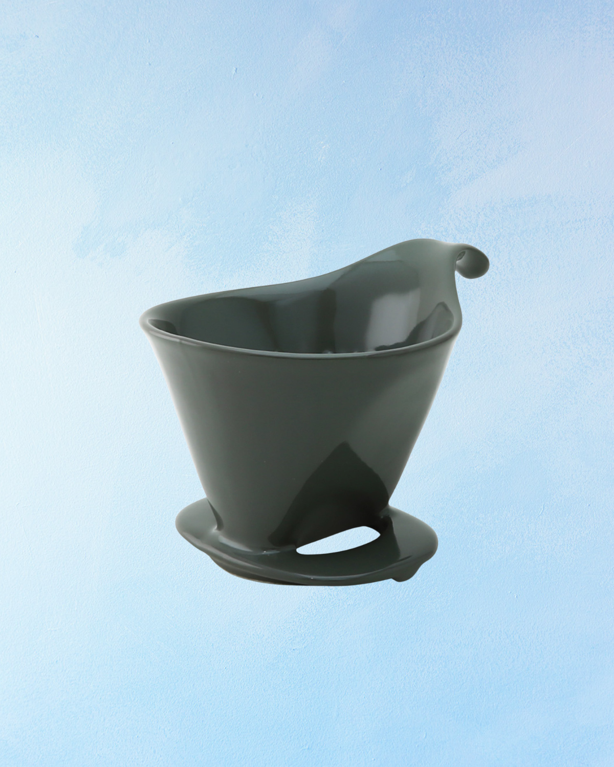 ceramic coffee dripper - steel grey