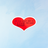 sticker - love my cat