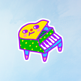 sticker - cheeky piano