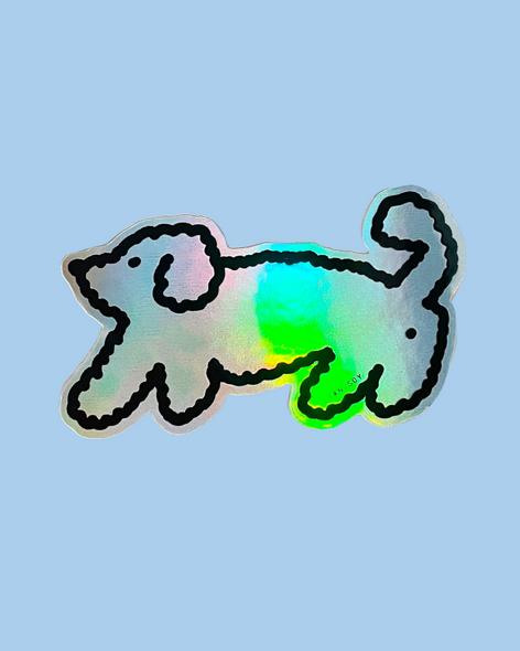 sticker - holo toy poodle