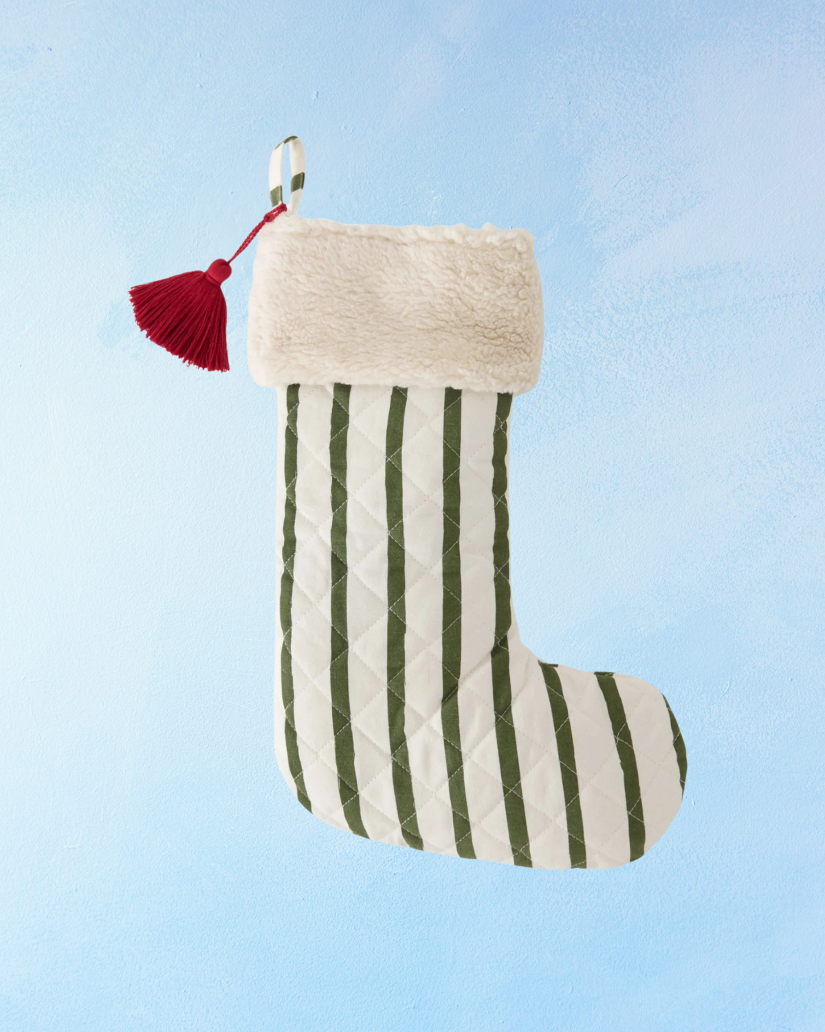 striped stocking - juniper