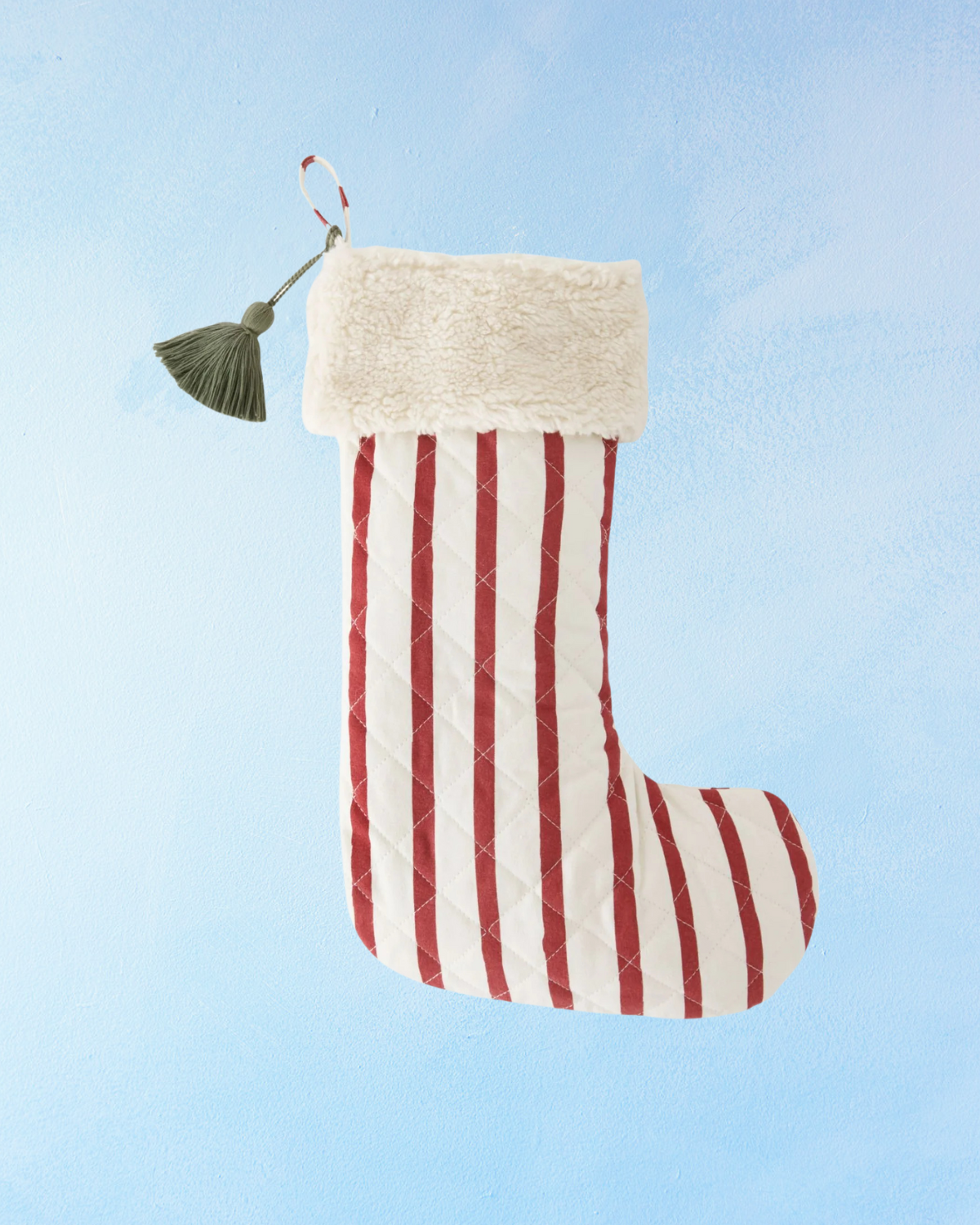 striped stocking - berry