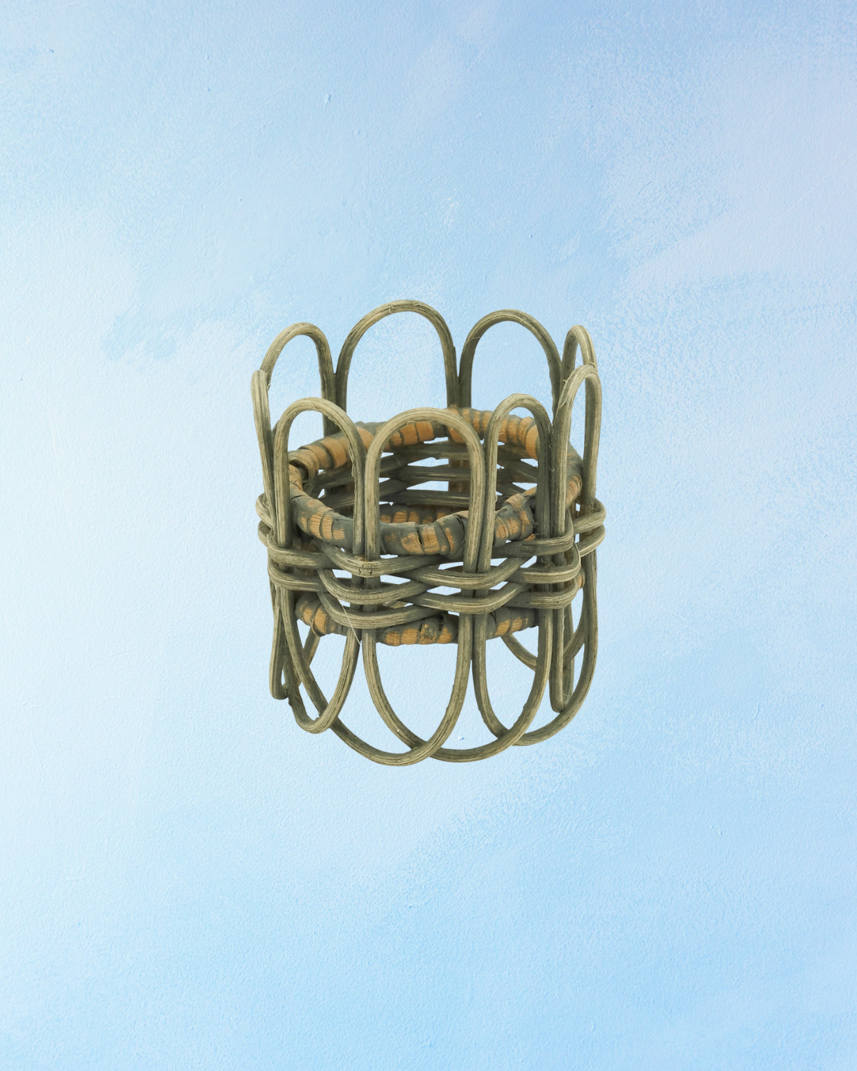 napkin ring - twisted rattan natural