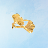 napkin ring - ginko leaves