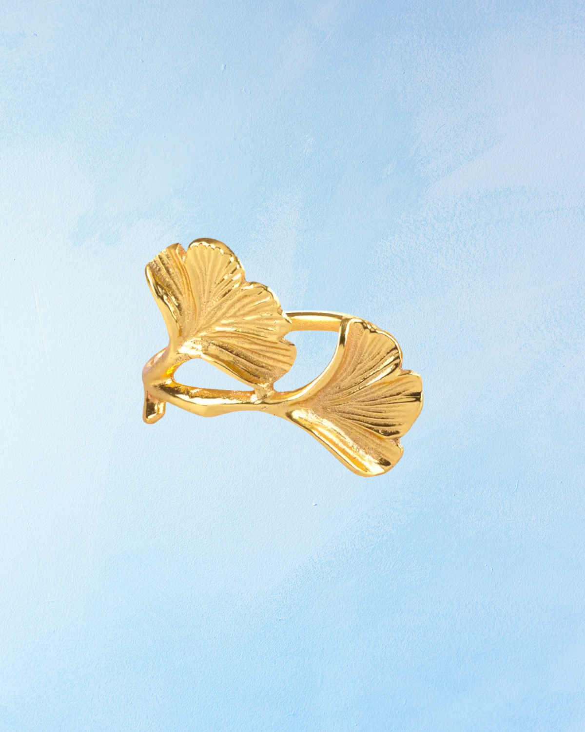 napkin ring - ginko leaves