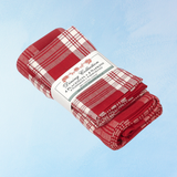 placemat and napkin set - stone red plaid