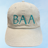 baa hat - stone & aqua