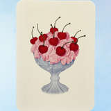 greeting card - strawberry chantilly cream