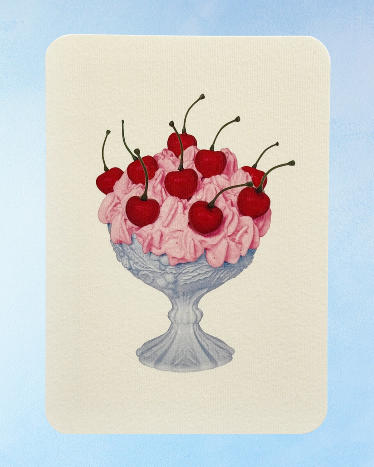 greeting card - strawberry chantilly cream
