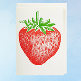 greeting card (set of 5) - strawberry