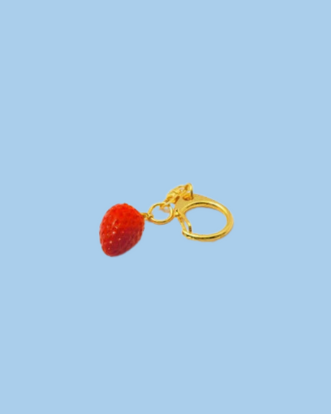 keychain - mini strawberries