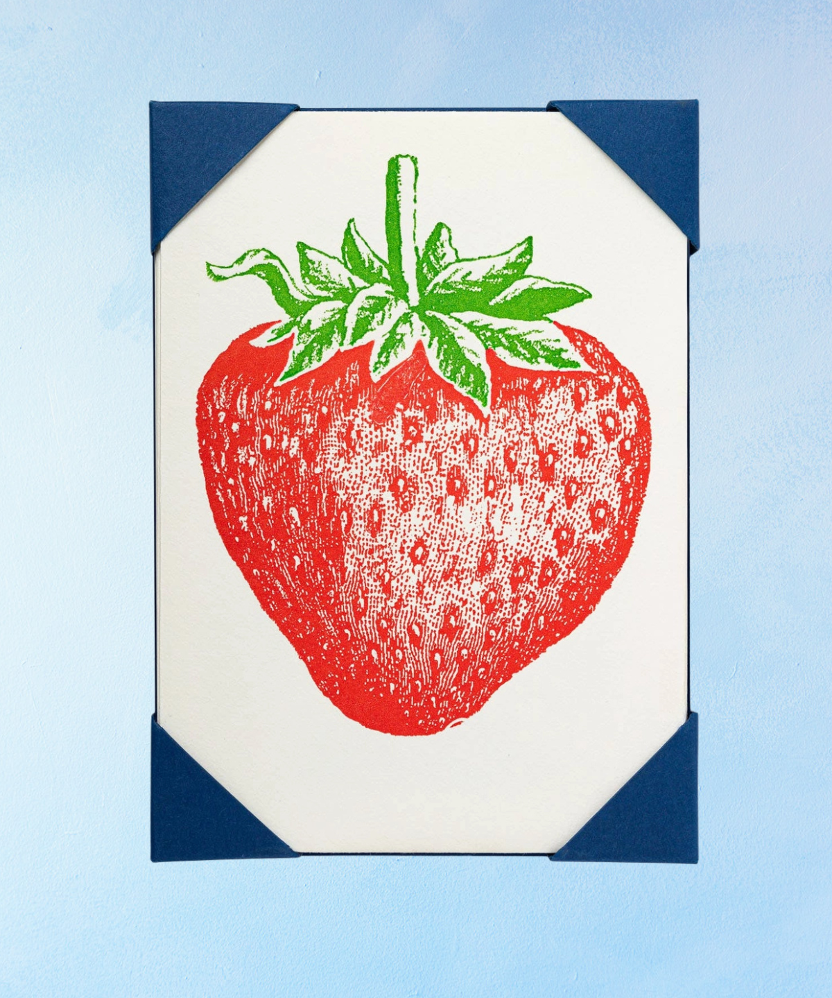 carte de vœux - lot de 5 mini-cartes fraise