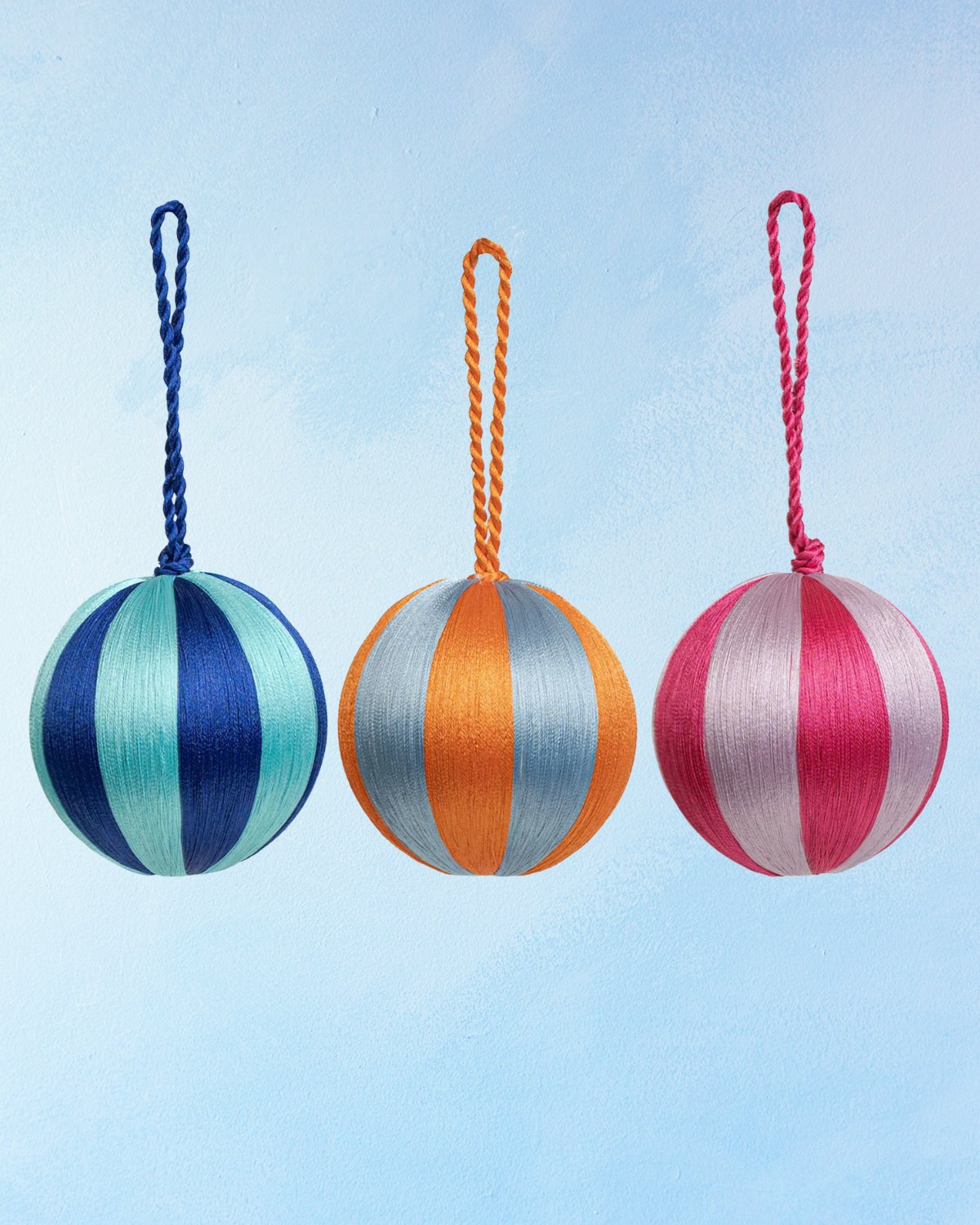 ornament - large striped bauble