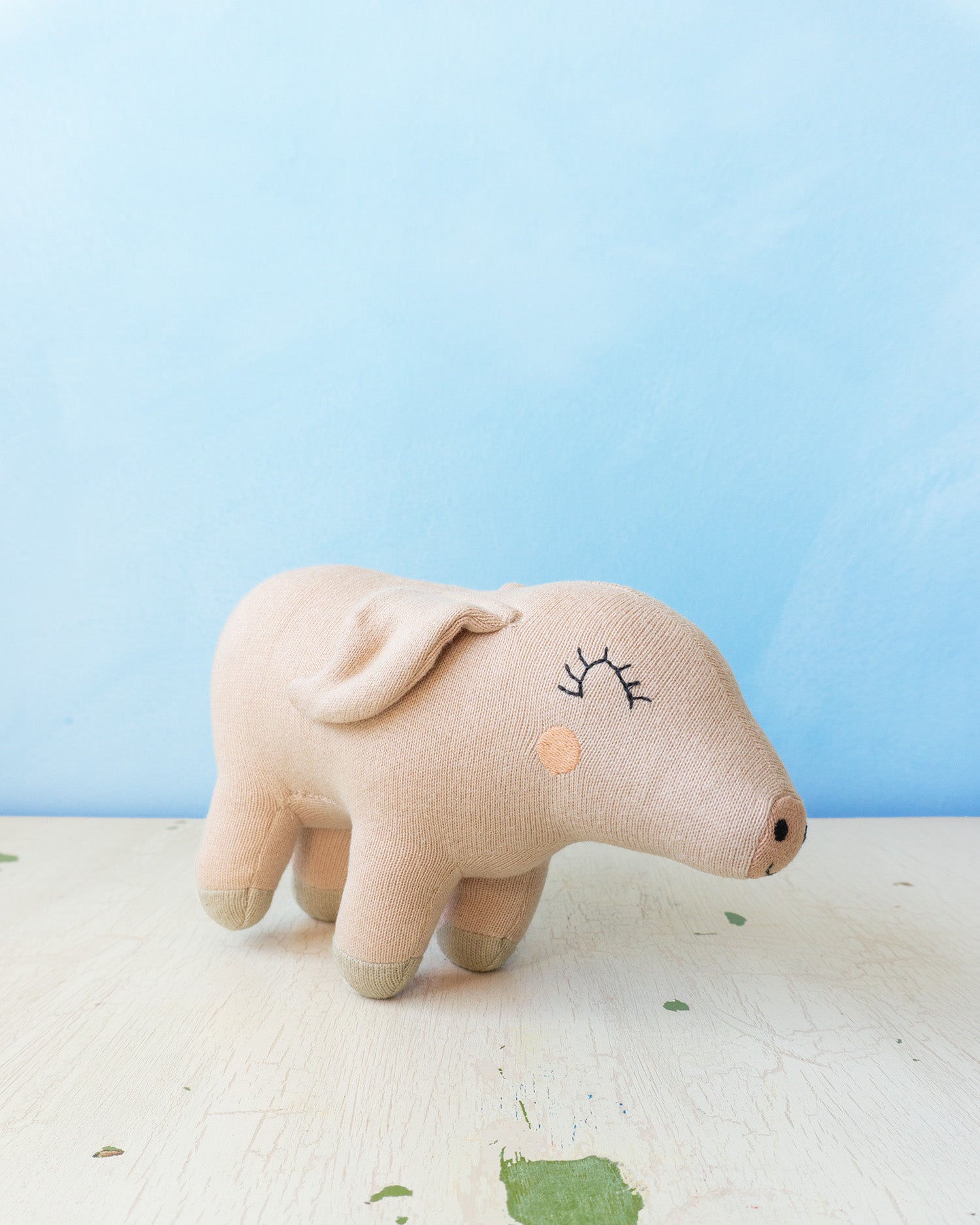 stuffed animal - happy lil pig