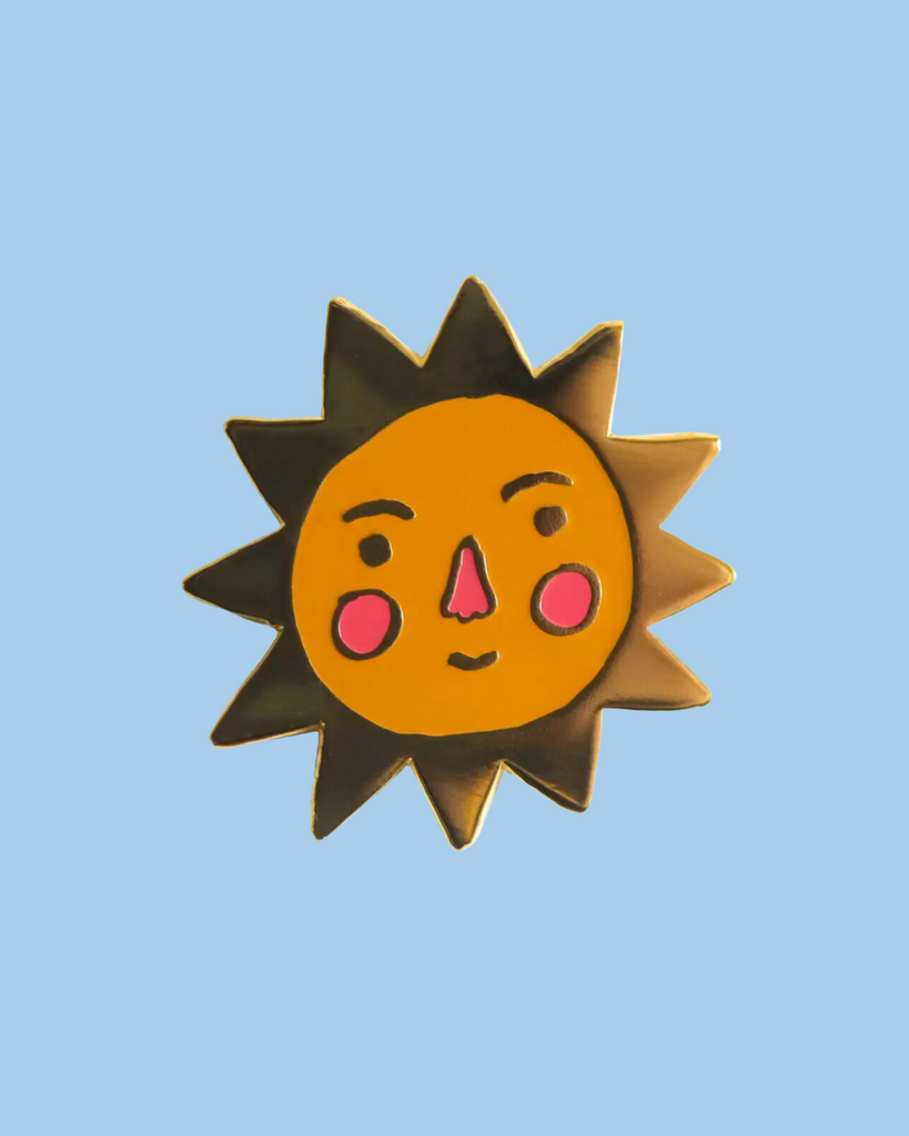 enamel pin - happy sunshine