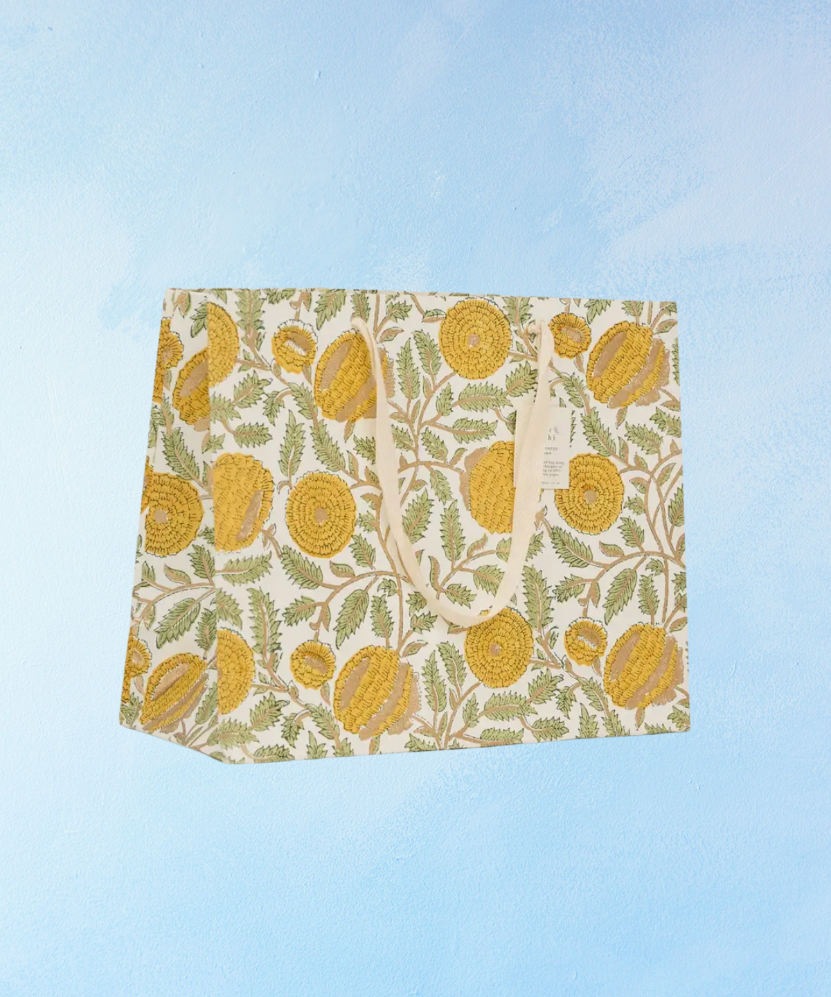 Grand sac-cadeau - jaune (plusieurs styles)