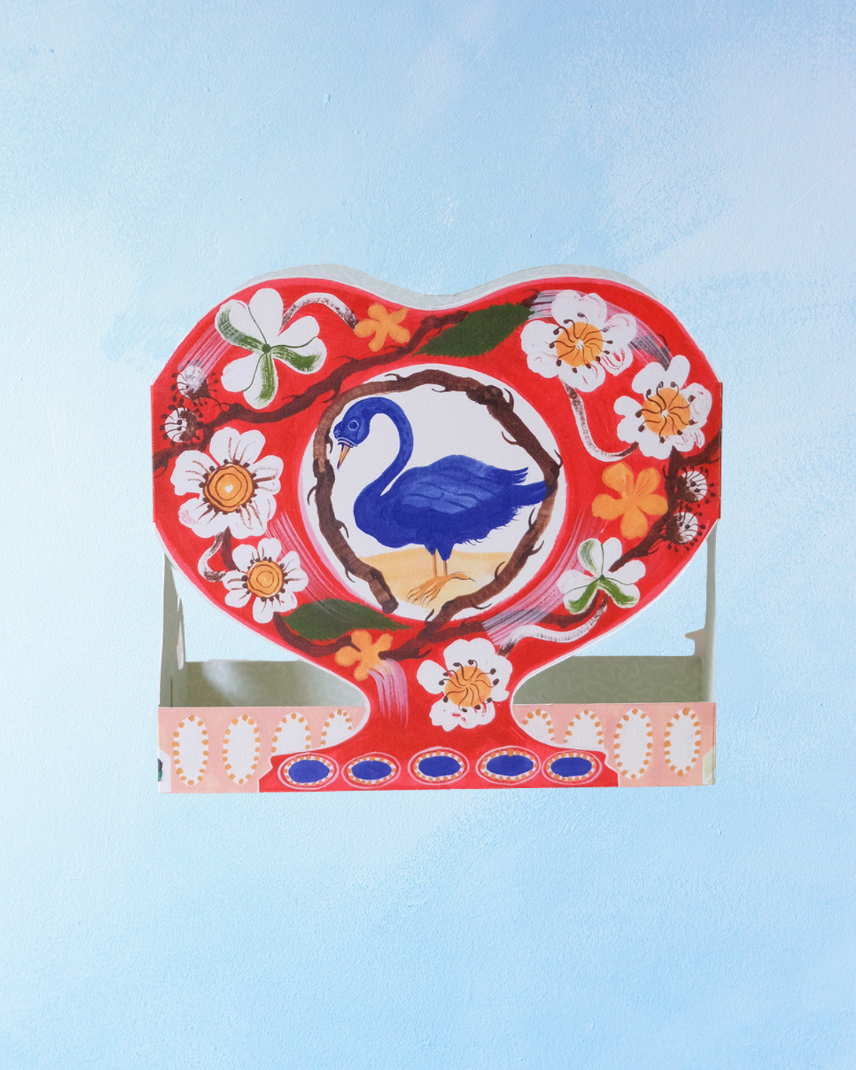 greeting card - swan and thorn (stand-up)