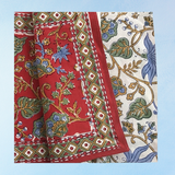 table runner - indo fleur red