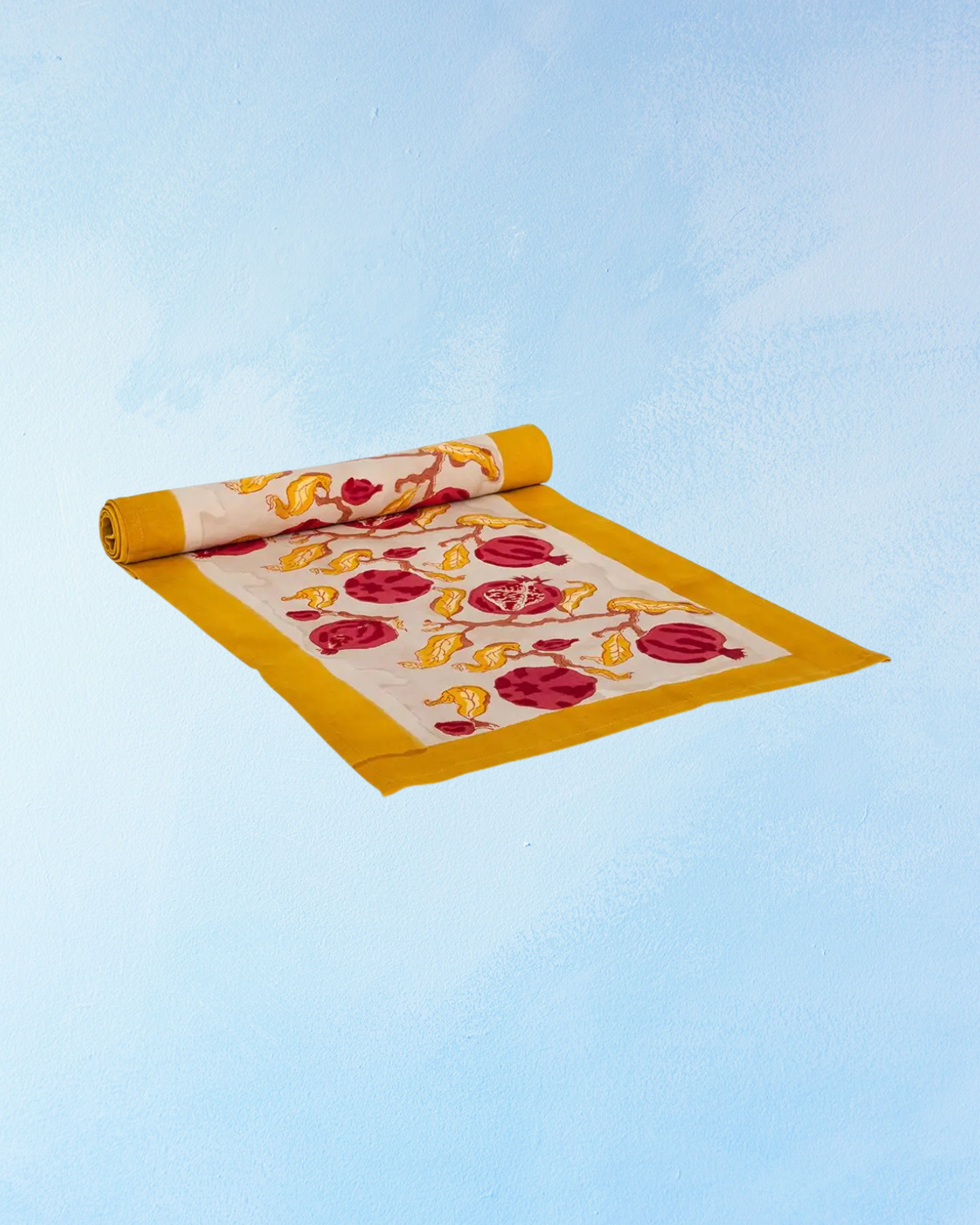 table runner - pomegranate yellow/red