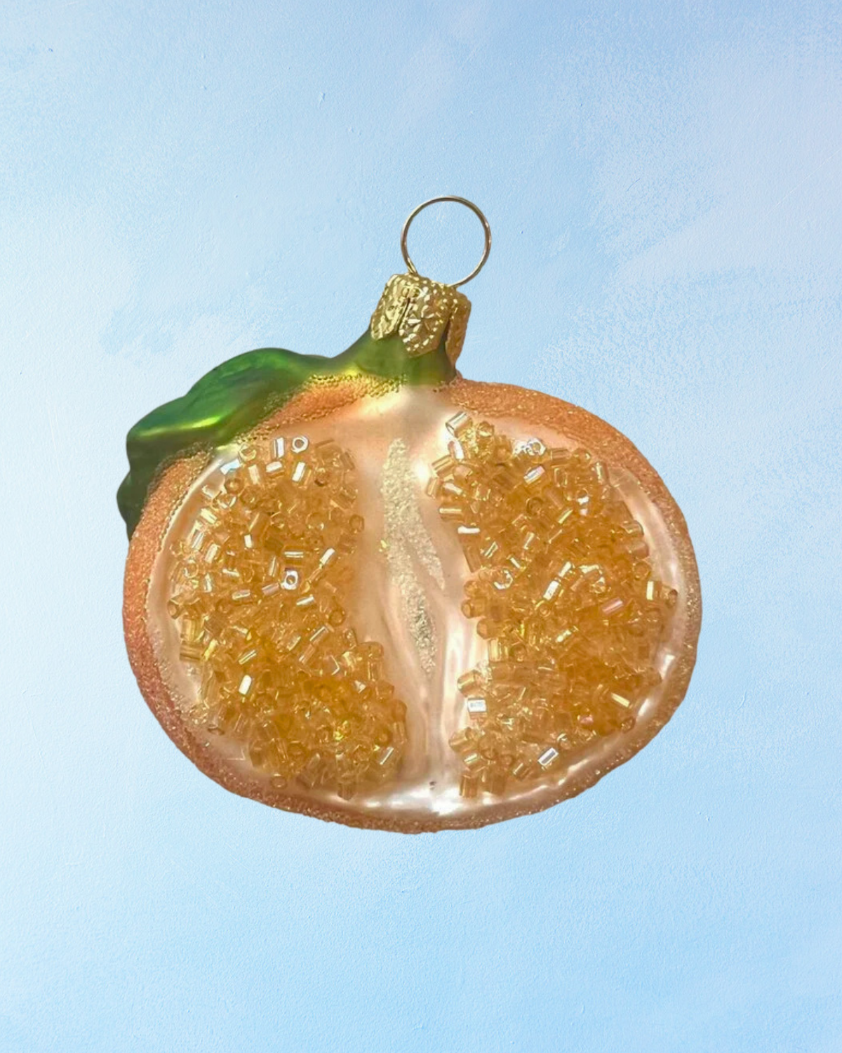 ornament - frosted tangerine