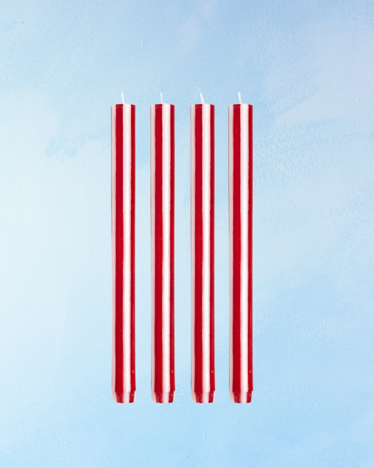 candle - taper - red candy stripe
