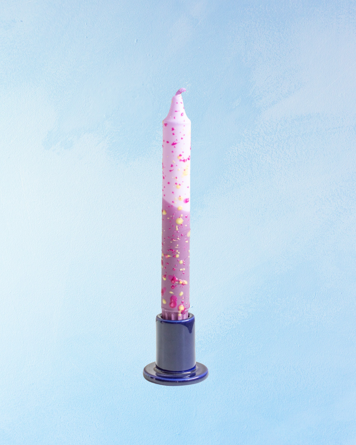 candle  - taper candle (single) -  lavender confetti