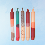 candle  - set of 5 tapers - cozy dipped