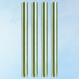 candle - tapers (set of 4) - moss green & white