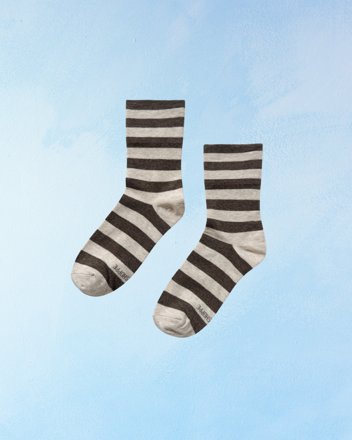 socks - wally - wide brown stripe