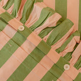 duvet cover - green stripe