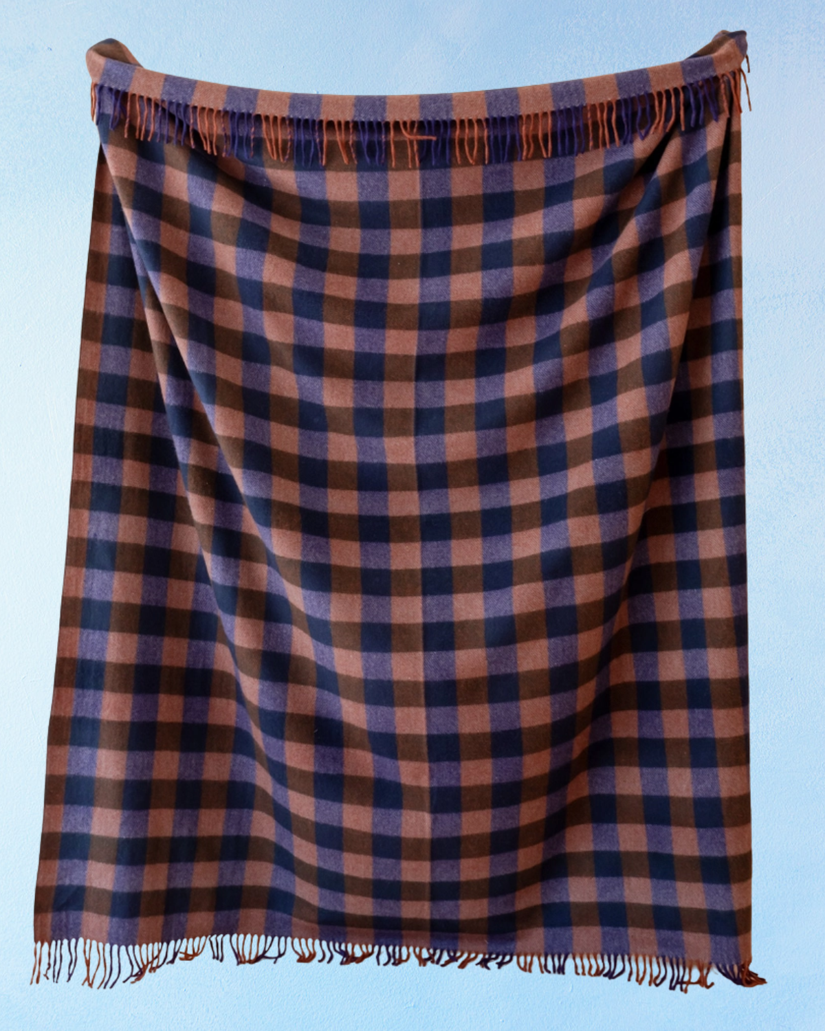 wool blanket - midnight gingham