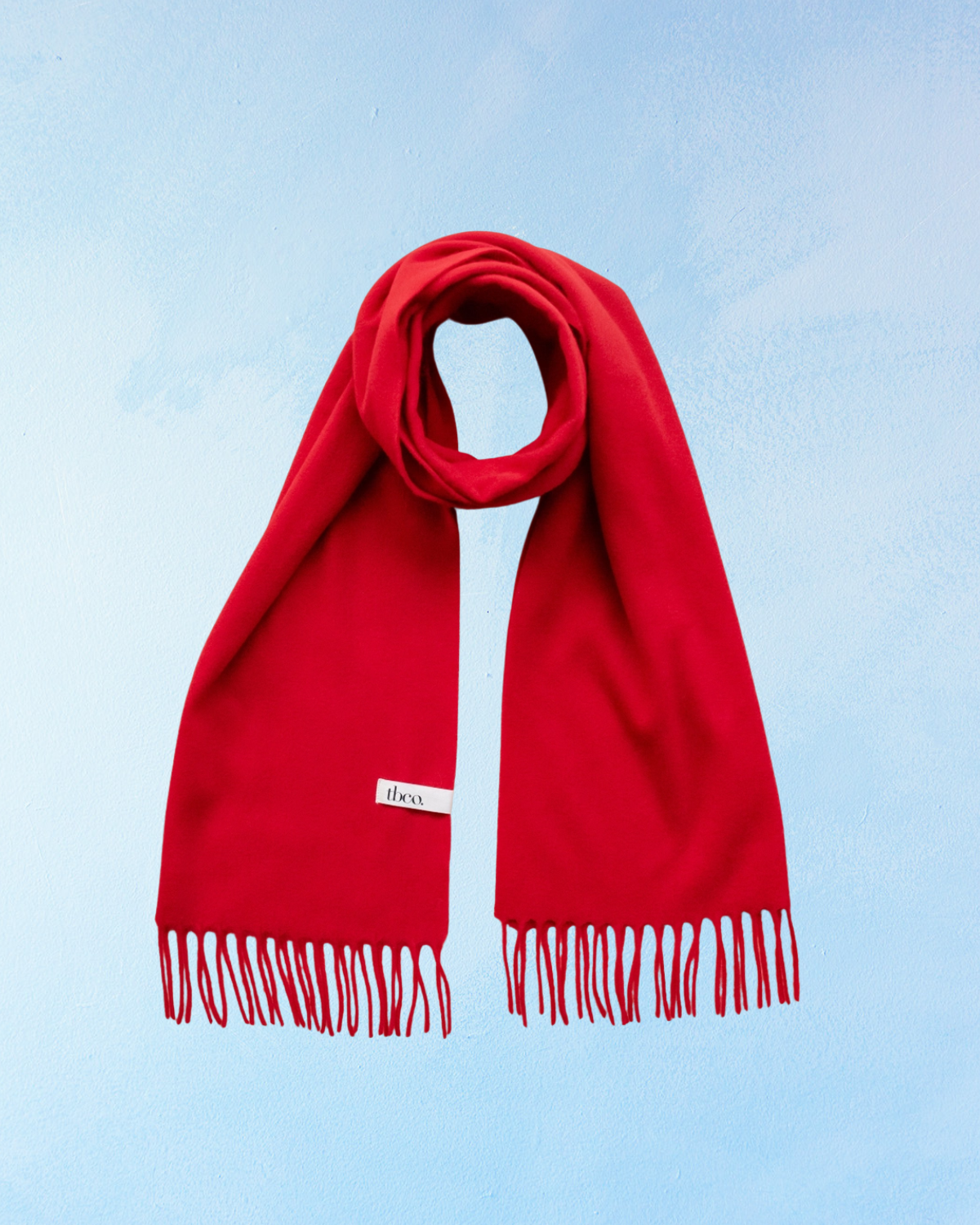 oversized lambswool scarf - red