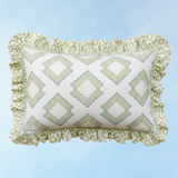 pillowcases - green diamond