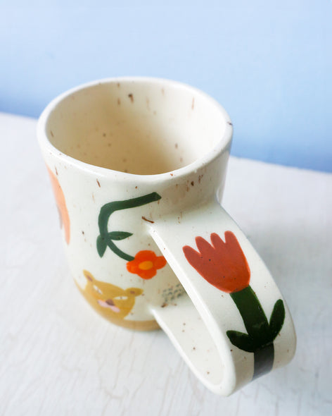 ceramic slab mug - jungle