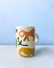 ceramic slab mug - jungle