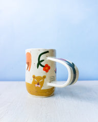 ceramic slab mug - jungle