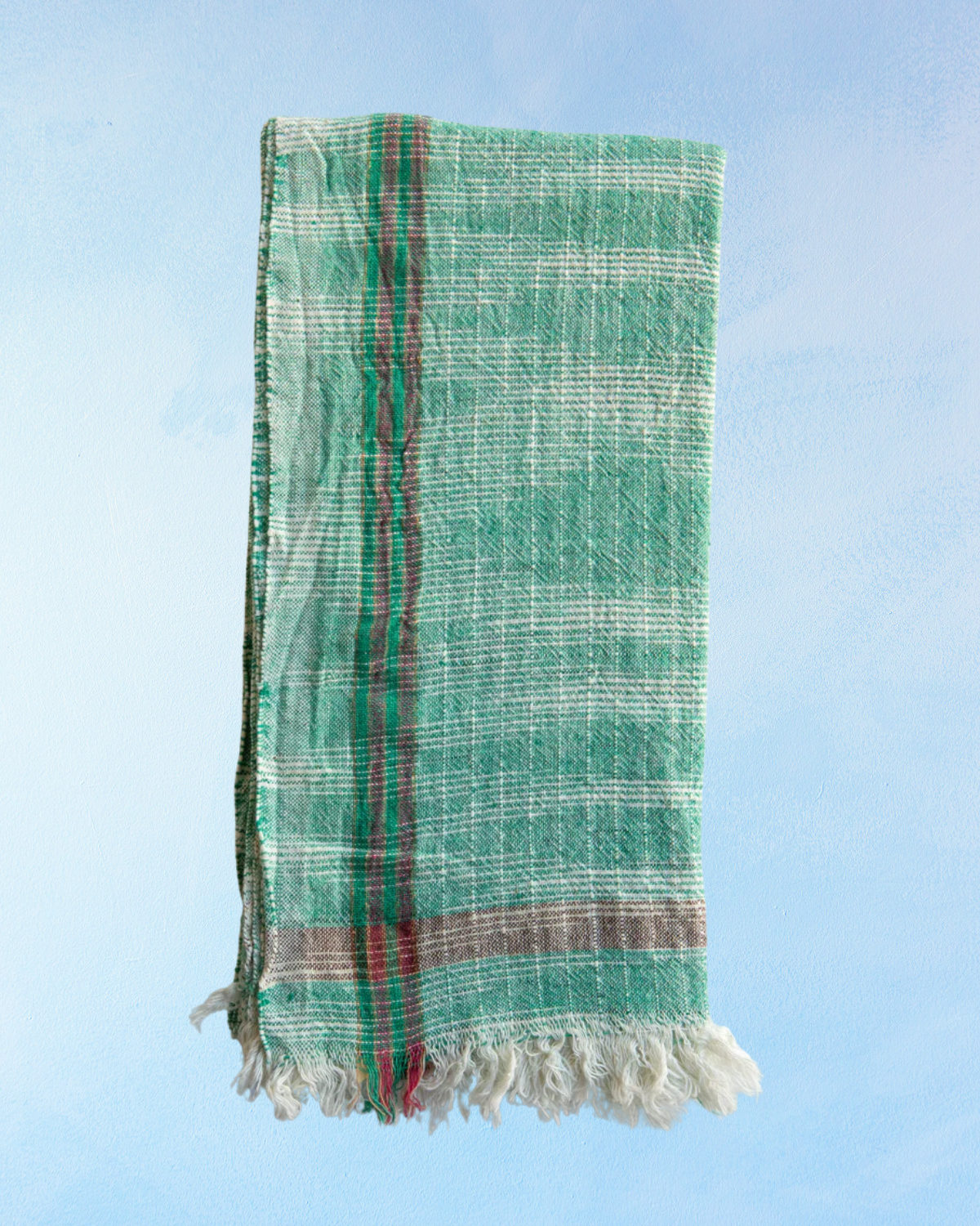 tea towel - teal khadi