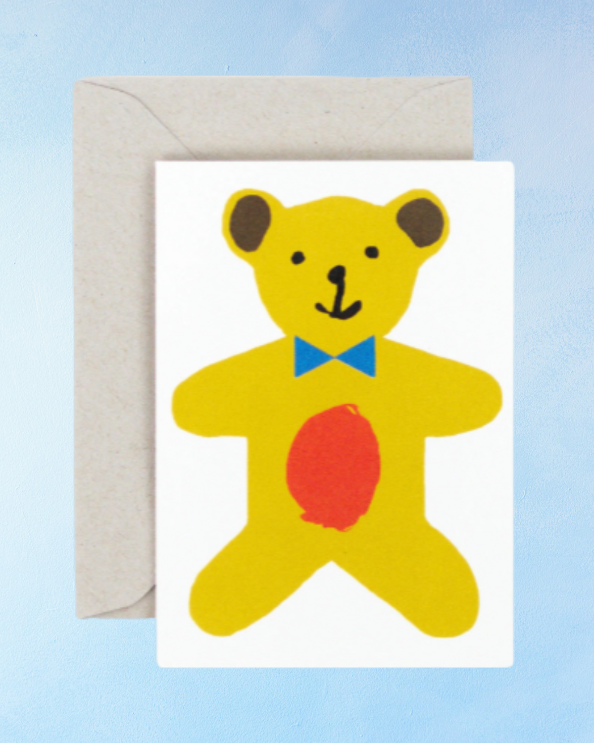 carte de vœux - petit ours en peluche