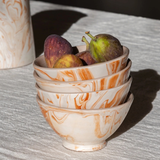 ceramic - breakfast bowl - marbled terracotta
