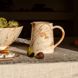 ceramic - marbled terracotta pitcher